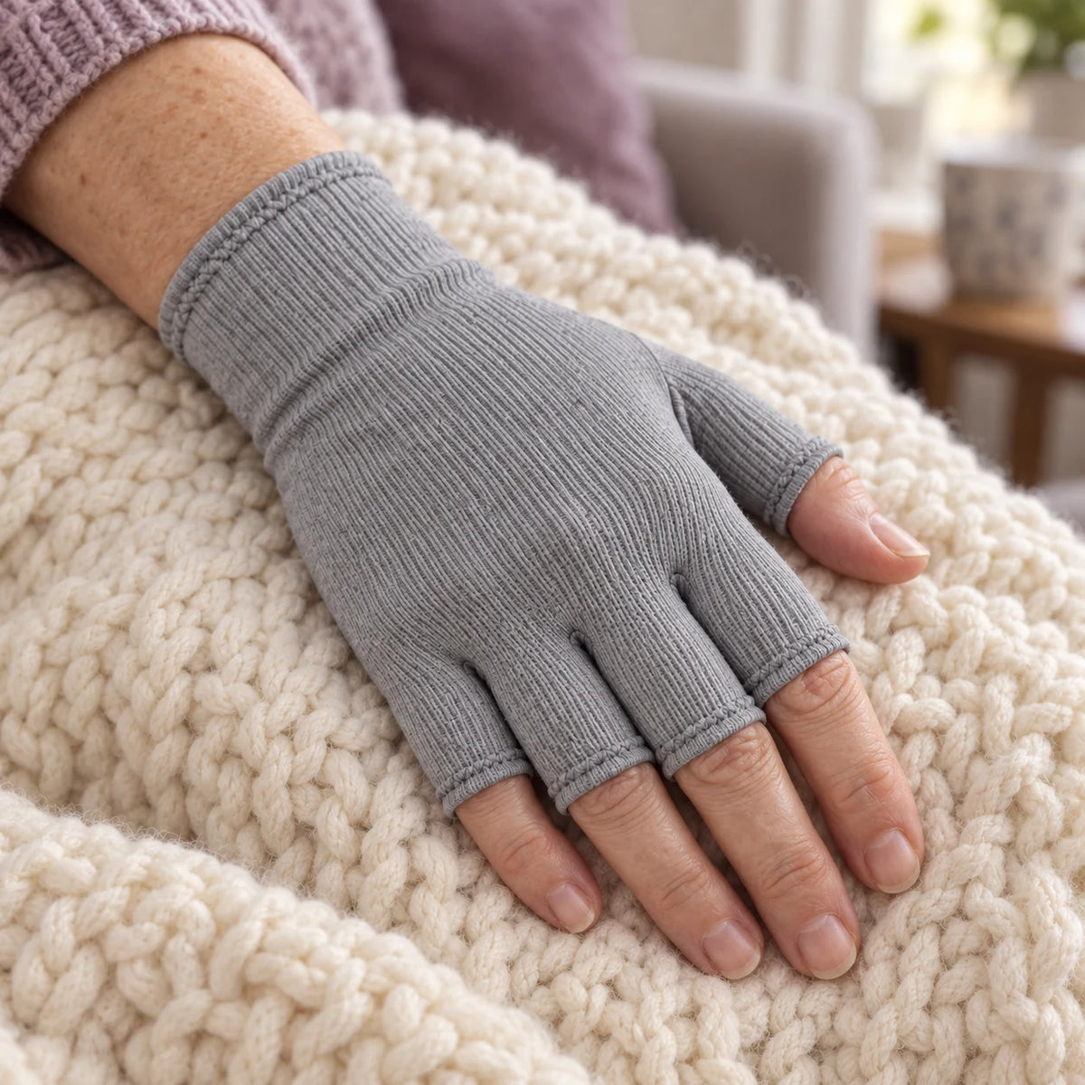 Gants de compression Venelia gris - confort longue duree